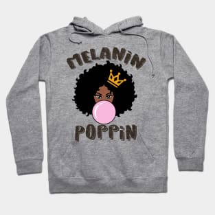 Melanin Poppin Black Queen Gift Hoodie